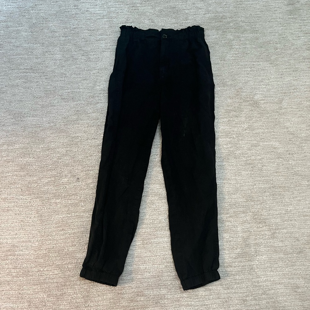 AMERICAN EAGLE Black Jogger Pants Elastic Waist Zip Fly Large